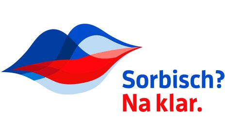 Wort-Bild-Marke der Imagekampagne für die sorbische Sprache »Sorbisch? Na Klar.«